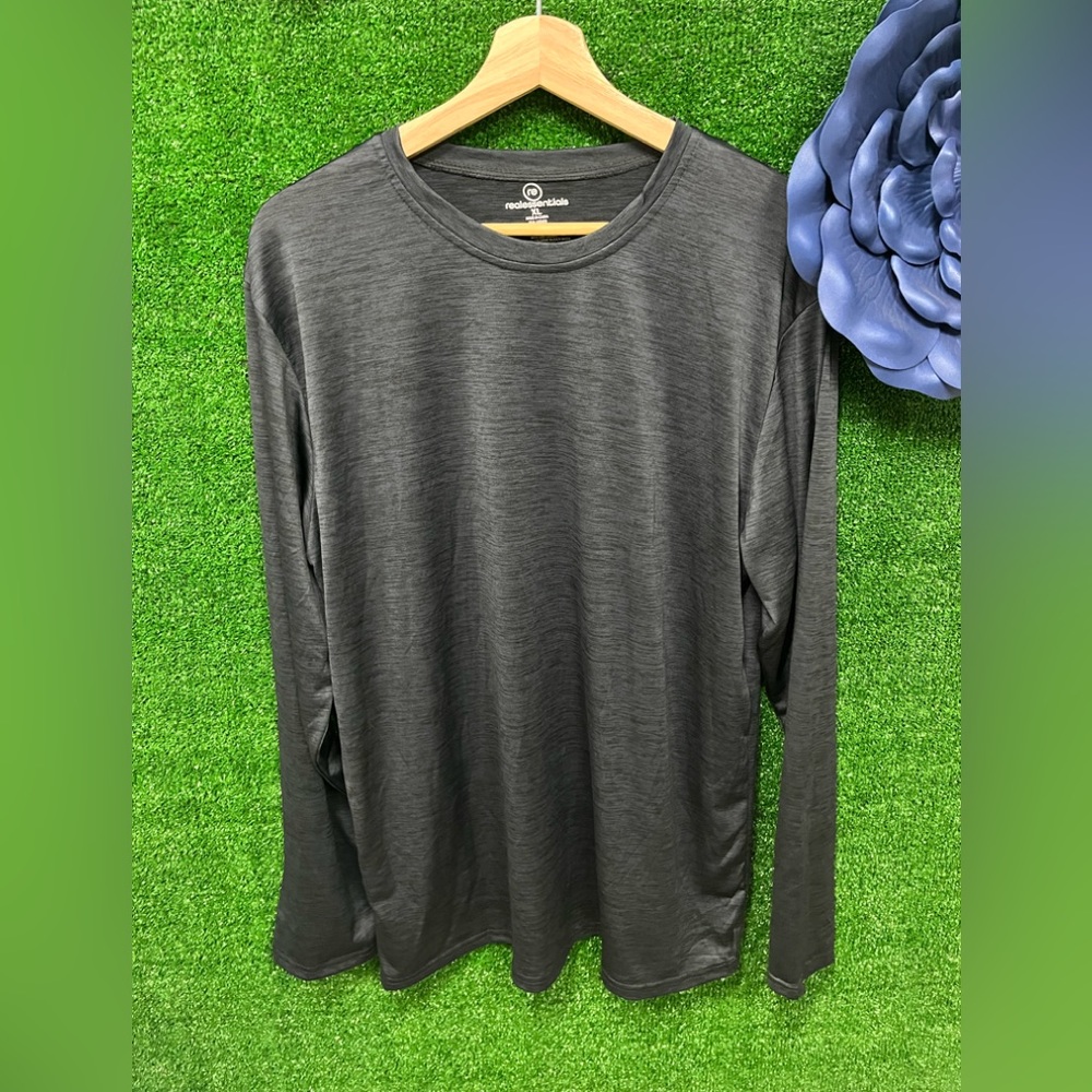 Real essentials grey long sleeve men’s shirt size XL